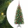 vidaXL K&uuml;nstlicher Weihnachtsbaum mit 150 LEDs Gr&uuml;n 120 cm PE und PVC