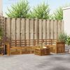 vidaXL Ecksofa Set 7 pcs Natur Massivholz Akazie