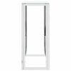 vidaXL Konsolentisch Silbern 70x30x70 cm Edelstahl und Glas