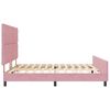 vidaXL Boxspringbett mit Kopfteil Rosa 180 x 200 cm Samt