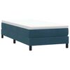 vidaXL Boxspringbett mit Matratze Dunkelblau 100x210 cm Samt