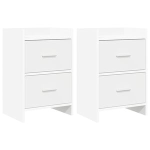 vidaXL Nachttische 2 pcs Wei&szlig; 40 x 30 x 60 cm Holzwerkstoff