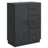 vidaXL Sideboard Schwarz 66 x 34,5 x 87 cm Holzwerkstoff
