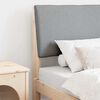vidaXL Gepolstertes Kopfteil Hellgrau 75 cm Massives Kiefernholz