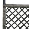 vidaXL 4-tlg. Raumteiler Poly Rattan Anthrazit 240 x 200 cm