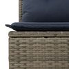 vidaXL 14-teiliges Gartensofa-Set mit Kissen, grau, Polyrattan