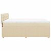 vidaXL Boxspringbett mit Matratze Creme 140x190 cm Stoff