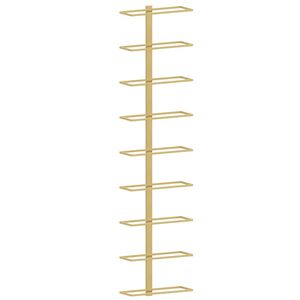 vidaXL Wand-Weinregal f&uuml;r 9 Flaschen Golden Eisen