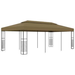 vidaXL Gartenpavillon 6x3x2,7 m Taupe 180 g/m&sup2;