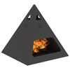 vidaXL Feuerstelle Schwarz 50 x 50 x 51 cm Stahl