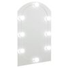 vidaXL Spiegel mit LED-Leuchten 60x40 cm Glas Bogenf&ouml;rmig