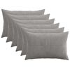 vidaXL Kissenbezug 6 stk. ALMELO Hellgrau 30 x 50 cm Cord