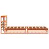 vidaXL Massivholzbett ohne Matratze Wachsbraun 90x200 Kiefernholz