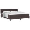 vidaXL Boxspringbett mit Kopfteil Dunkelbraun 200 x 180 cm Stoff