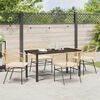 vidaXL Garten Essgruppe 5 pcs Braun Poly-Rattan