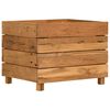 vidaXL Hochbeet 50x40x38 cm Teak Altholz und Stahl