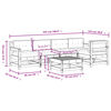 vidaXL 6-tlg. Garten-Lounge-Set mit Kissen Grau Massivholz