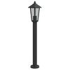 vidaXL Wegeleuchte Schwarz 80 cm Edelstahl