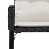 vidaXL Bank Outdoor mit Kissen Schwarz und Cremewei&szlig; 118 x 55 x 82 cm