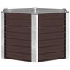 vidaXL Garten-Hochbeet Braun 129 x 129 x 77 cm Verzinkter Stahl