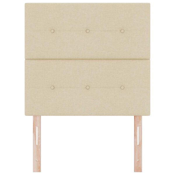 vidaXL Kopfteil mit Kopfteil Creme 100 cm Kunstleder