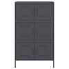 vidaXL Highboard Anthrazit 68x39x113 cm Stahl