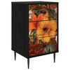 vidaXL Nachttisch GENNEP Schwarz Eichen-Optik 36 x 33 x 61 cm