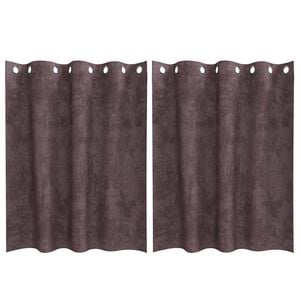 vidaXL Samtvorh&auml;nge 2 stk. Braun 140 x 140 cm Samt
