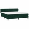 vidaXL Boxspringbett mit Matratze Dunkelgr&uuml;n 160x200 cm Samt