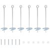 vidaXL Erdanker 6 pcs Silber &Oslash;10 x 40 cm Galvanisiertes Metall