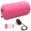 vidaXL Aufblasbare Gymnastik-Rolle mit Pumpe 120x75 cm PVC Rosa