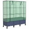 vidaXL Gartenplanter mit Gew&auml;chshausabdeckung und R&auml;dern 3 stk. PP