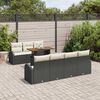 vidaXL Garten-Sofa-Set mit Kissen 8 pcs Schwarz und Creme