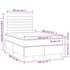 vidaXL Boxspringbett mit Matratze Hellgrau 120x200 cm Stoff
