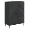 vidaXL Sideboard Schwarz 66 x 34,5 x 89,5 cm Holzwerkstoff