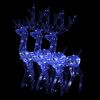 vidaXL LED-Rentiere 3 Stk. Acryl 128 cm Blau