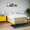 vidaXL Boxspringbett mit Matratze Creme 140x200 cm Stoff