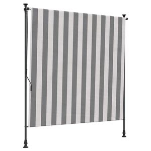 vidaXL Outdoor Rollo Anthrazit und Wei&szlig; 120 x 270 cm