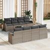 vidaXL Gartensofa-set Grau 55 x 55 x 37 cm Poly-Rattan