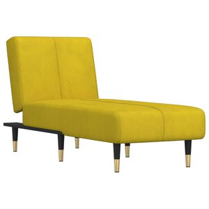 vidaXL Chaiselongue Gelb Samt