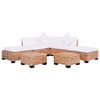 vidaXL Sofagarnitur 18-tlg. Nat&uuml;rliches Rattan