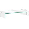 vidaXL TV-Tisch/Bildschirmerh&ouml;hung Glas Transparent 90x30x13 cm