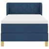 vidaXL Boxspringbett mit Matratze mit Kopfteil Blau 90 x 190 cm Stoff