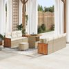 vidaXL Garten-Sofa-Set mit Kissen mit Speicher 10 pcs Beige und Creme