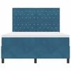 vidaXL Boxspringbett mit Matratze Dunkelblau 140 x 200 cm Stoff