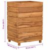 vidaXL Hochbeet 50x40x72 cm Teak Altholz und Stahl