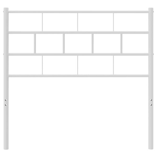 vidaXL Kopfteil Metall Wei&szlig; 80 cm