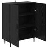 vidaXL Sideboard Schwarz Eichen-Optik 69,5 x 34 x 90 cm Holzwerkstoff