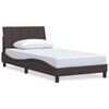 vidaXL Bettgestell ohne Matratze "Hanko" Dunkelbraun 100x200 cm Stoff