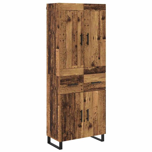 vidaXL Highboard Altholz 69,5 x 34 x 180 cm Holzwerkstoff